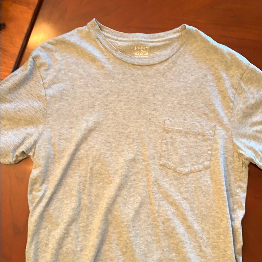 Mens T shirt J. Crew M slim washed heather gray